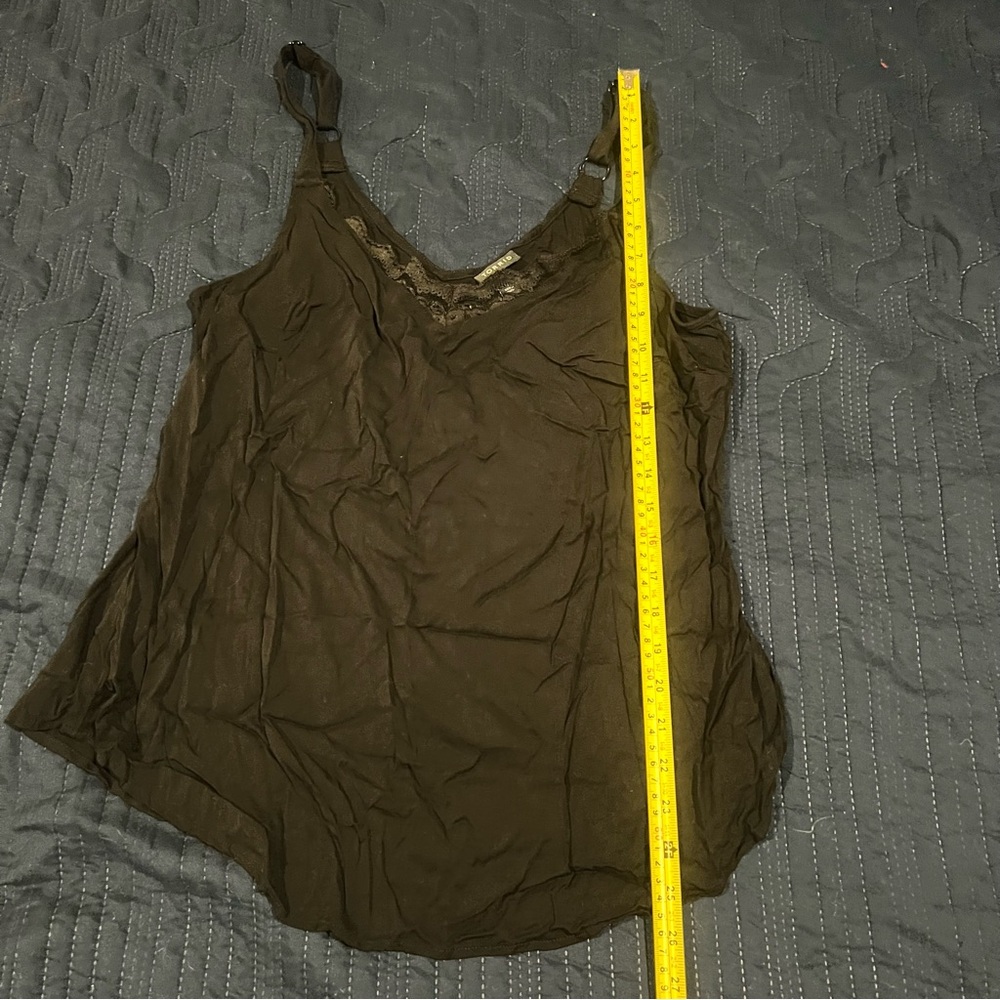 Torrid Sophie Black Ruched Cami Tank Top | Size 0 (L/XL) | Rayon Stretch - Picture 11 of 14